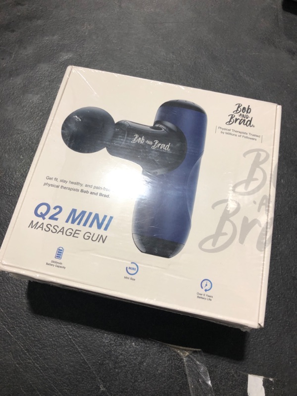 Photo 3 of BOB AND BRAD Q2 Mini Massage Gun, Pocket-Sized Deep Tissue Massager Gun, Portable Percussion Muscle Massager Gun, Ultra Small & Quiet Muscle Massage Gun with Carry Case for On The Go Usage - Blue
