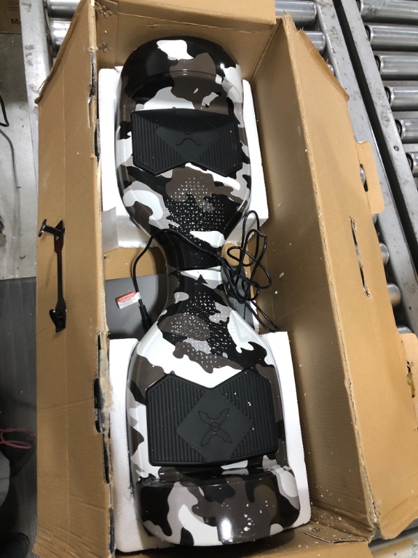 Photo 3 of Hover-1 Helix Electric Hoverboard | 7MPH Top Speed, 4 Mile Range, 6HR Full-Charge, Built-in Bluetooth Speaker, Rider Modes: Beginner to Expert Hoverboard Camo