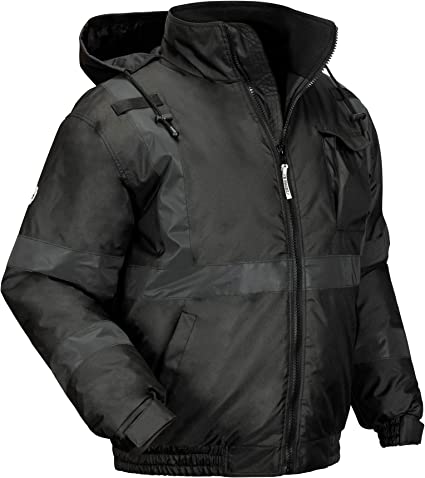 Photo 1 of High Visibility Reflective Winter Bomber Jacket, Black Bottom, ANSI Compliant, Ergodyne GloWear XL