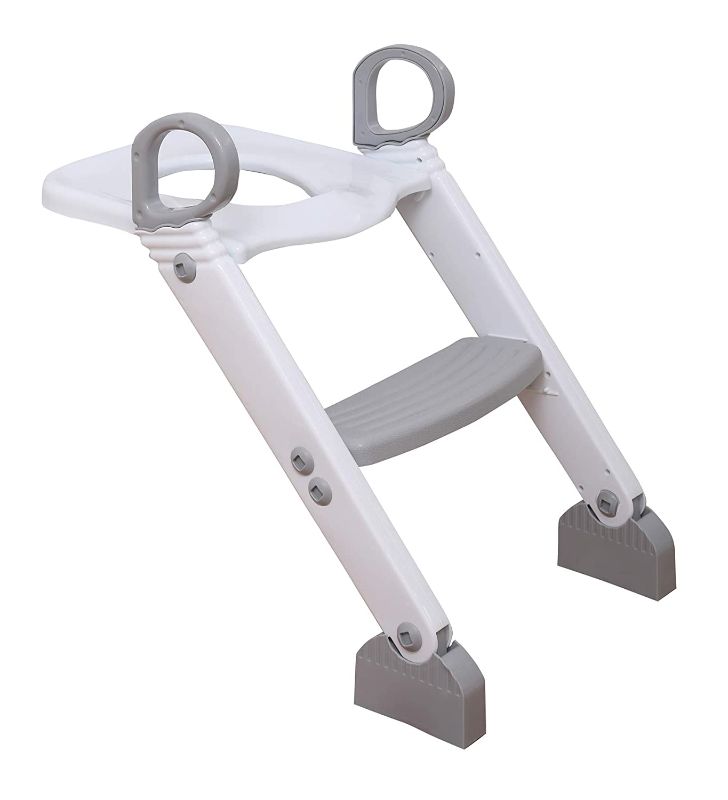 Photo 1 of  Step-Up Potty Training Toilet Topper - 2-Level Adjustable - Grey/White