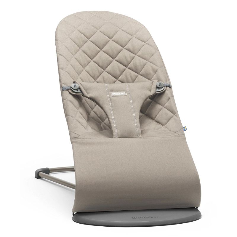 Photo 1 of BabyBjÃ¶rn Bouncer Bliss, Sand Gray, Cotton ()
