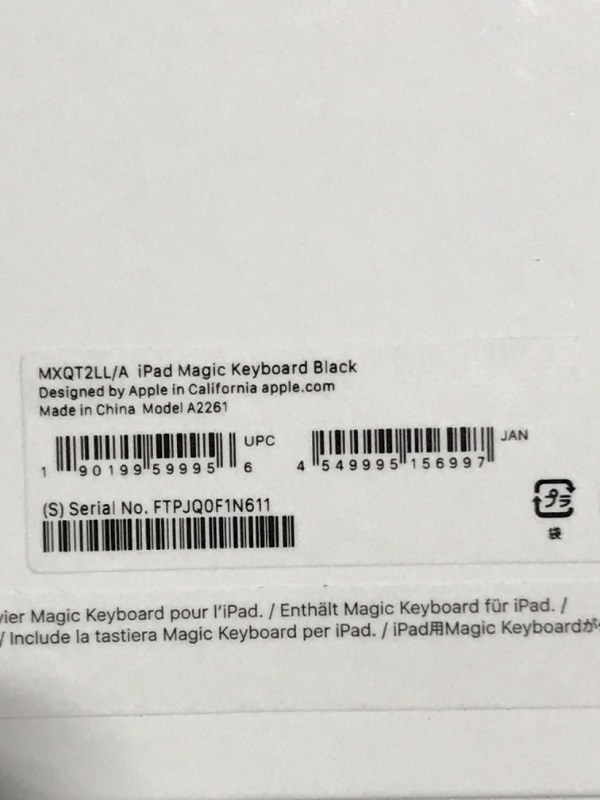 Photo 1 of Apple Magic Keyboard for iPad Pro 11-inch (4th, 3rd, 2nd and 1st Generation) and iPad Air (5th and 4th Generation) - US English - Black US English Black