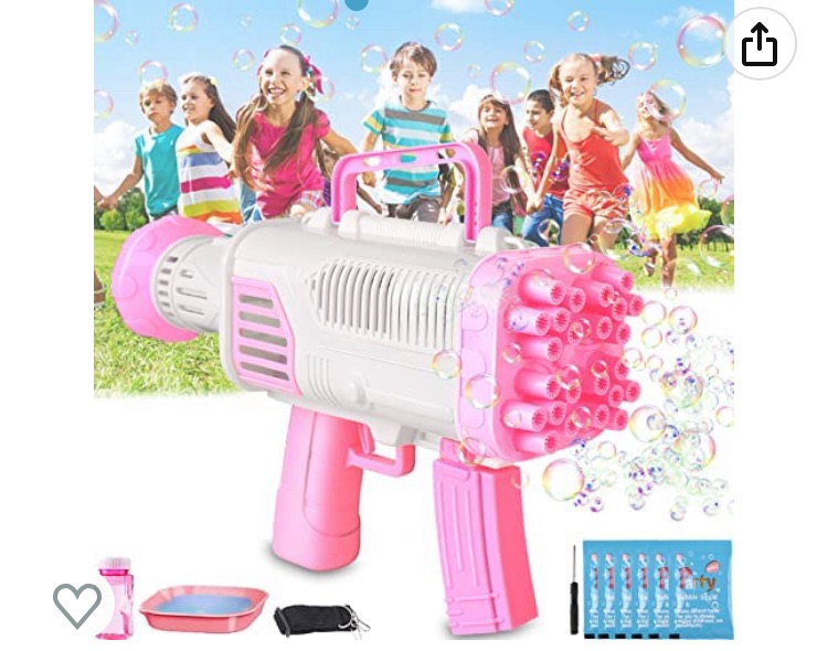 Photo 1 of 2022 Rocket Bubble Gun Machine for Summer , 5000+ Bubbles Per Min,7 Packs Bubble Solution, Big Bubble Blowers Maker for Wedding Party Outdoor Toy, Great Gift Idea for Adults Boys Girls