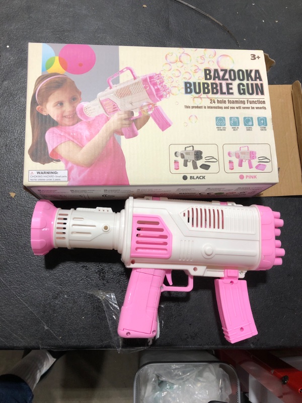 Photo 1 of 2022 Rocket Bubble Gun Machine for Summer , 5000+ Bubbles Per Min,7 Packs Bubble Solution, Big Bubble Blowers Maker for Wedding Party Outdoor Toy, Great Gift Idea for Adults Boys Girls