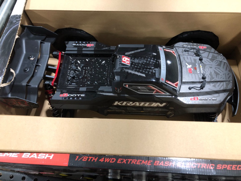 Photo 2 of ARRMA 1/8 KRATON 4WD Extreme Bash Roller Speed Monster RC Truck, Black, ARA106053