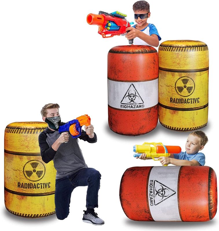 Photo 1 of 4 War Zone Barrels Inflatables, Easy Set Up Inflatables, Great for Army Party and Laser Tag Gun Game Battle Obstacles by ninostar
