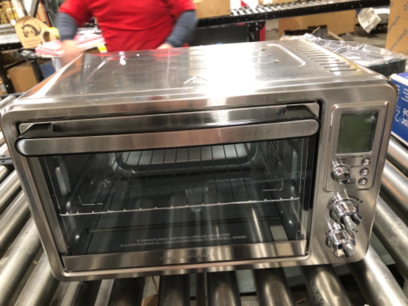 Photo 2 of  OVEN ONLY!! Hamilton Beach 31190C Digital Display Countertop Convection Toaster Oven with Rotisserie, Large 6-Slice, Stainless Steel & Chicago Metallic Non-Stick Toaster Oven Bakeware Set, 4-Piece, Carbon Steel OVEN ONLY!!