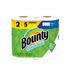 Photo 1 of Bounty Quick Size Paper Towels, White, 2 Packs Of 2 Family Rolls 