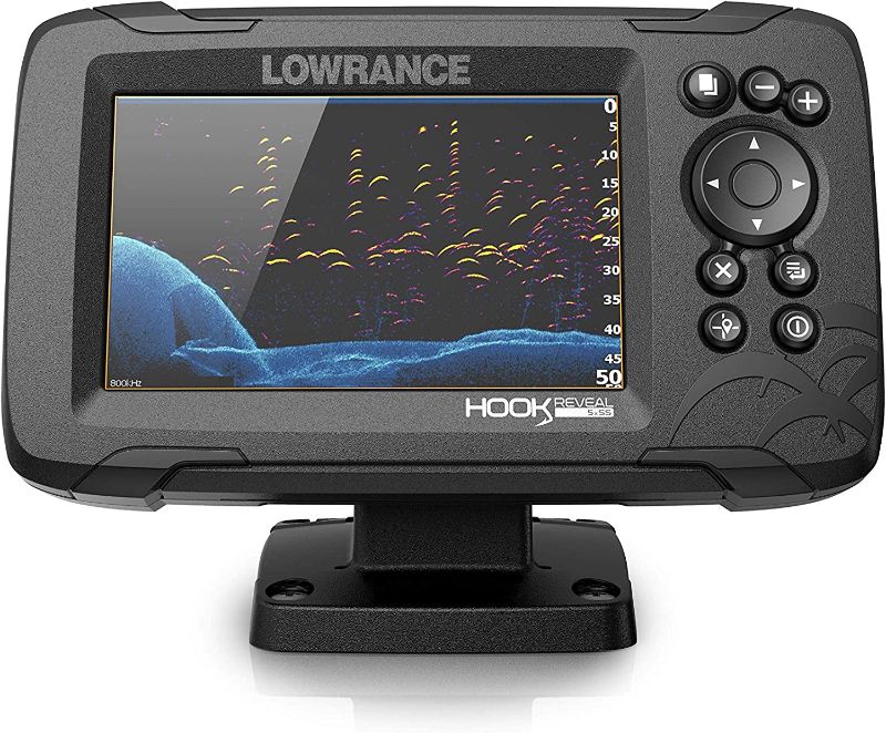 Photo 1 of Lowrance Hook Reveal 5 Inch Fish Finders with Transducer, Plus Optional Preloaded Maps
