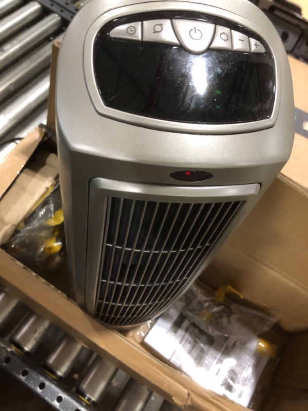 Photo 1 of Lasko 1500W Digital Ceramic Space Heater with Remote, 755320, Silver