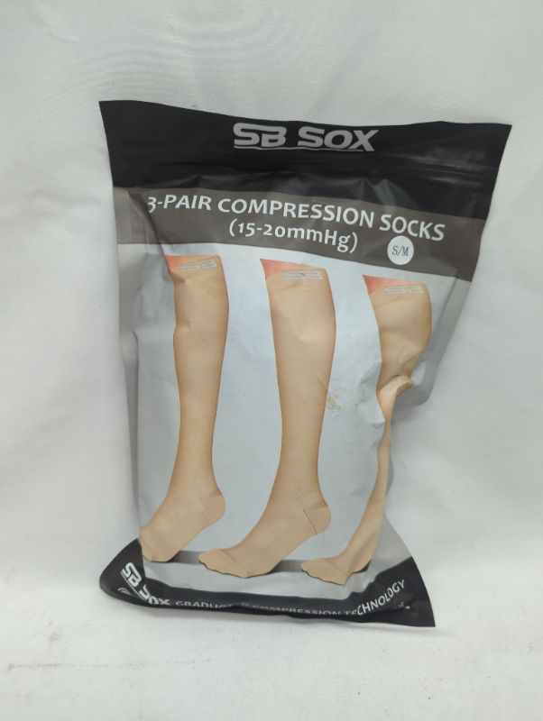 Photo 2 of SB SOX 3-Pair Compression Socks (15-20mmHg) for Men & Women – Best Socks for All Day Wear! - Size Small/Medium
