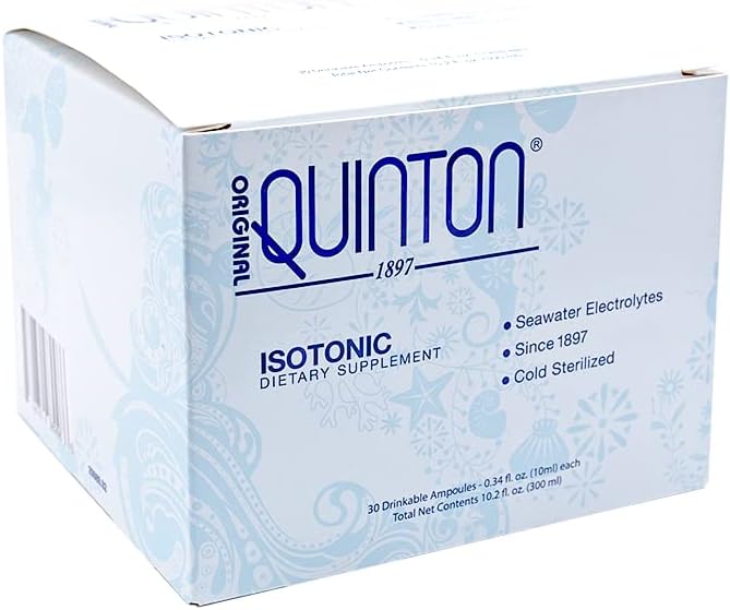 Photo 1 of Original Quinton Isotonic Solution with Sea Water Minerals + Alpine Spring Water - Liquid Hydration, Electrolyte + Multi Minerals Supplement (30 Single Serving Vials)
