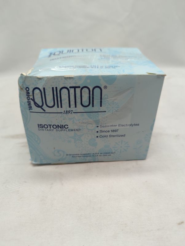 Photo 2 of Original Quinton Isotonic Solution with Sea Water Minerals + Alpine Spring Water - Liquid Hydration, Electrolyte + Multi Minerals Supplement (30 Single Serving Vials)
