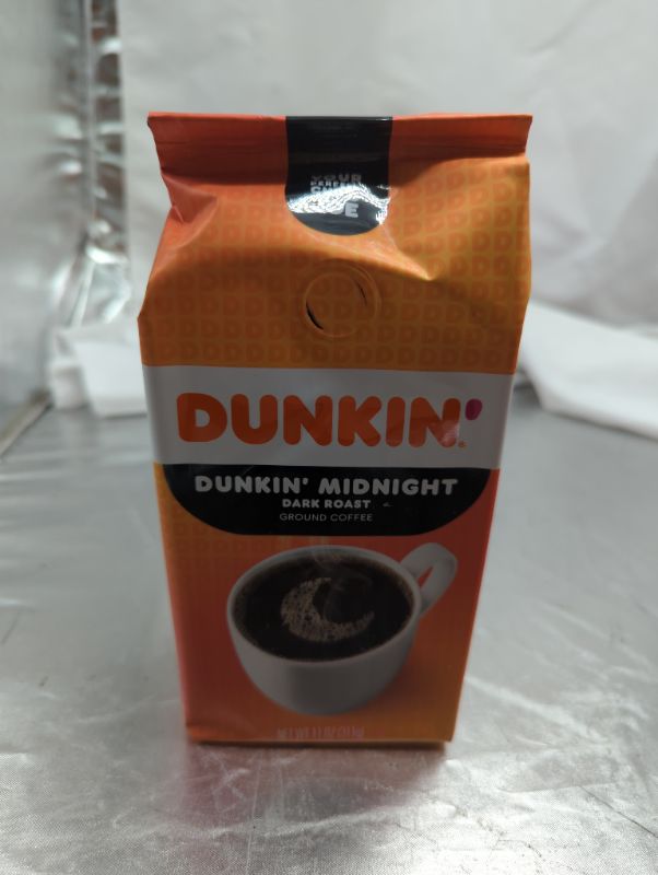 Photo 2 of Dunkin' Ground Coffee, Dark Roast, 11 Ounce (Pack of 1) Midnight Dark Roast 11 Ounce (Pack of 1)