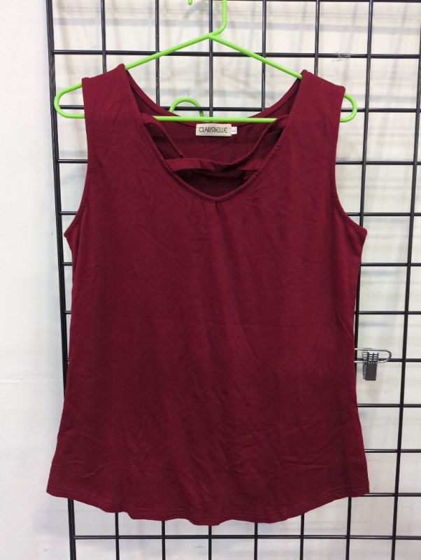 Photo 2 of Clarisbelle Women's Summer V Neck Criss Cross Tank Top - Size Large
