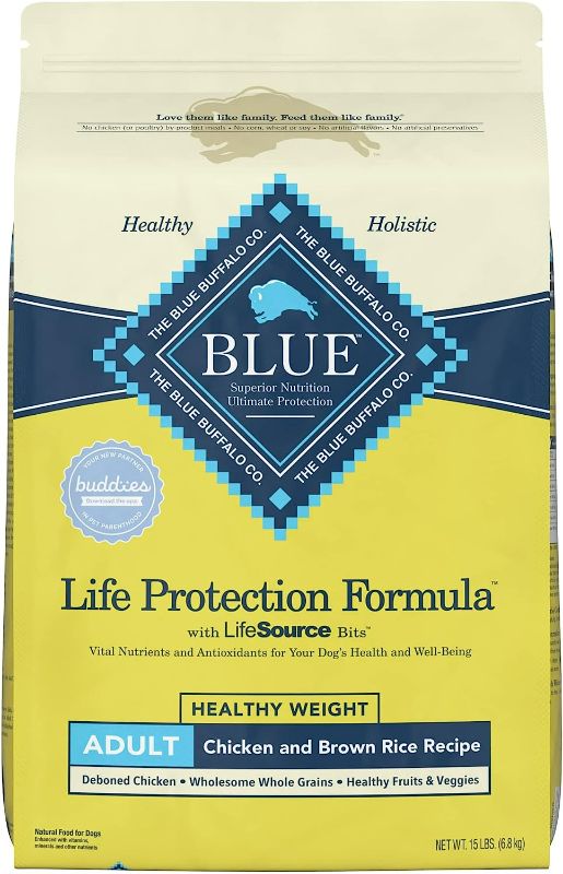Photo 1 of Blue Buffalo Life Protection Formula Natural Adult Healthy Weight Dry Dog Food, Chicken and Brown Rice 15-lb
