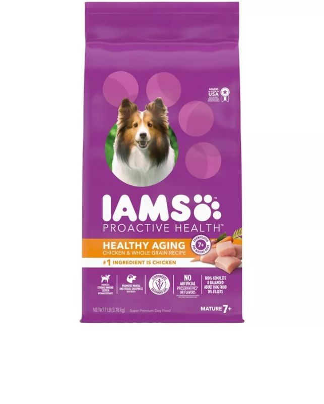 Photo 1 of IAMS Healthy Aging Adult Dry Dog Food for Mature and Senior Dogs with Real Chicken - 7lbs

