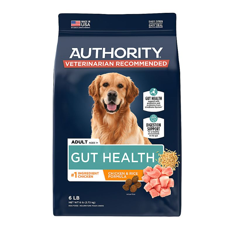 Photo 1 of Authority® Gut Health Adult Dry Dog Food - Chicken - 6lbs
