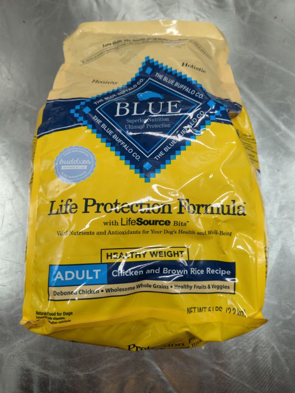 Photo 2 of Blue Buffalo Life Protection Formula Natural Adult Healthy Weight Dry Dog Food, Chicken and Brown Rice 5-lb Trial Size Bag
