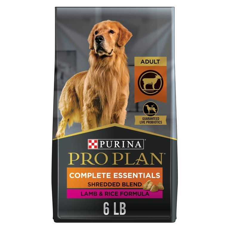 Photo 1 of Purina Pro Plan High Protein Dog Food With Probiotics for Dogs, Shredded Blend Lamb & Rice Formula, 6 lb. Bag
