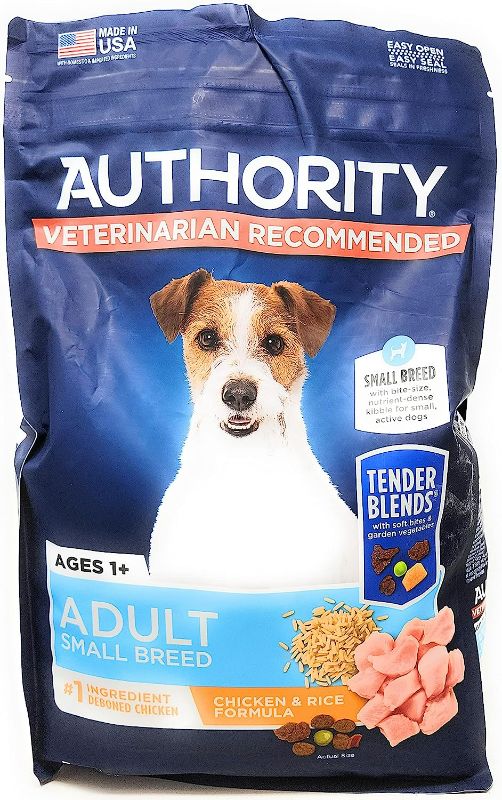 Photo 1 of Authority Adult Small Breed Tender Blends Dry Dog Food (Chicken and Rice) 5lbs