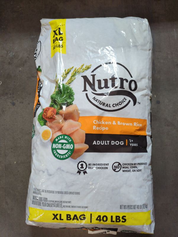 Photo 2 of NUTRO NATURAL CHOICE Adult Dry Dog Food, Chicken & Brown Rice Recipe Dog Kibble, 40 Pound (Pack of 1)
