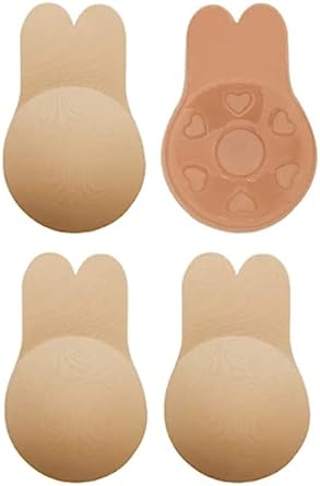 Photo 1 of Mmbeo Pasties Nipple Covers, Nipple Covers for Wowen Reusable Petals Nipple Covers - 2 pair - 5.1"-rabbit
