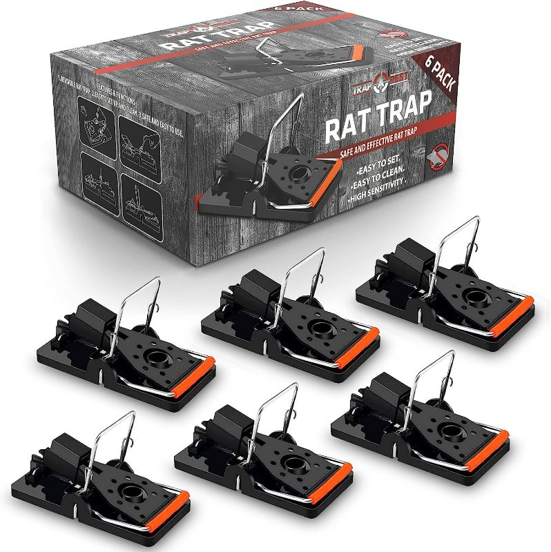 Photo 1 of Trap A Pest Humane Large Rat Traps That Work - Reusable Indoor - Easy to Use Large Rat Traps Outdoor with Instant Humane Kill - Best Rat Trap & Rodent Trap (6 Pack)
