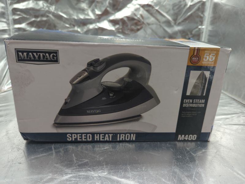 Photo 2 of Maytag M400 Speed Heat Iron and Power Steamer Gray