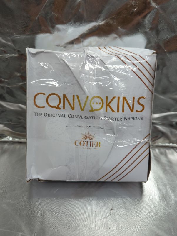 Photo 2 of Cotier Brand 50ct Convokins Disposable Icebreaker Paper Napkins Party Game