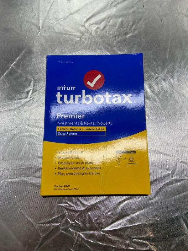 Photo 2 of [Old Version] TurboTax Premier 2020 Desktop Tax Software, Federal and State Returns + Federal E-file [Amazon Exclusive] [PC/Mac Disc]