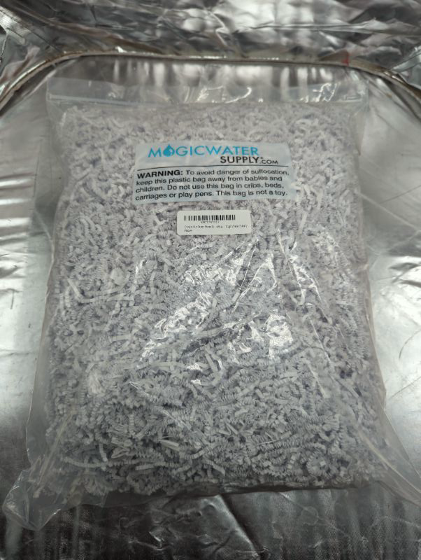 Photo 2 of MagicWater Supply Crinkle Cut Paper Shred Filler (2 LB) for Gift Wrapping & Basket Filling - White
