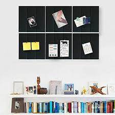 Photo 1 of HyFanStr Large Felt Pin Board 30x30cm Wall Bulletin Board, Square Memo Board Notice Board with 30 Push Pins, Decorative Pinboard for Office Bedrooms Pack of 6
