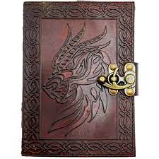 Photo 1 of Dragon Leather Journal with Lock - 5x7" - see photos