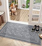 Photo 1 of Color G Door Mats, Front Door Rugs for Entryway Indoor, Non Slip Washable Entry Rugs for Inside House, Absorbent Floor Mat Entryway Rug - Light Grey