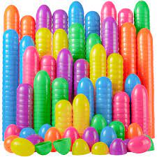 Photo 1 of 144 PCS Easter Eggs, Bright Plastic Easter Eggs Fillable, Assorted Colors Empty Eggs Bulks for Easter Hunt, Filling Treats, Party Favor, Easter Basket Stuffers, Classroom Prize Supplies