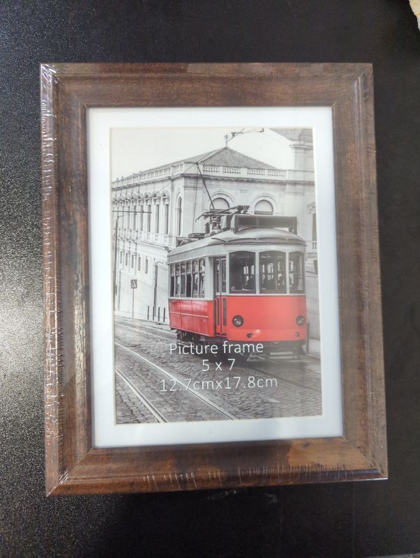 Photo 1 of 5 Pack - Dark Wood Picture Frames - 5x7"