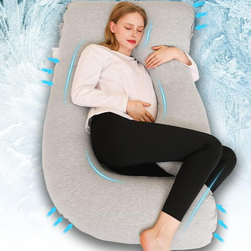 Photo 1 of Chilling Home Pregnancy Pillows, U Shaped Full Body Pillow for Pregnancy - Maternity Pillow for Pregnant Women, Pregnancy Must Haves Cooling Pregnancy Pillows for Sleeping - Grey
