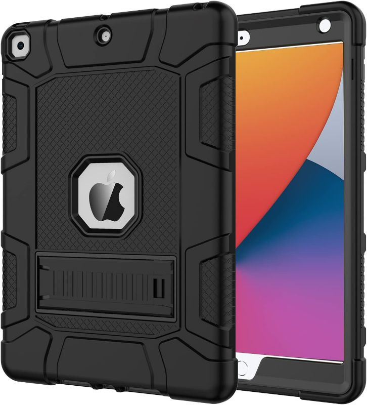 Photo 1 of Azzsy Case for iPad 9th/ 8th/ 7th Generation (10.2 Inch, 2021/2020/2019 Model), Slim Heavy Duty Shockproof Rugged Protective Case (Black)
