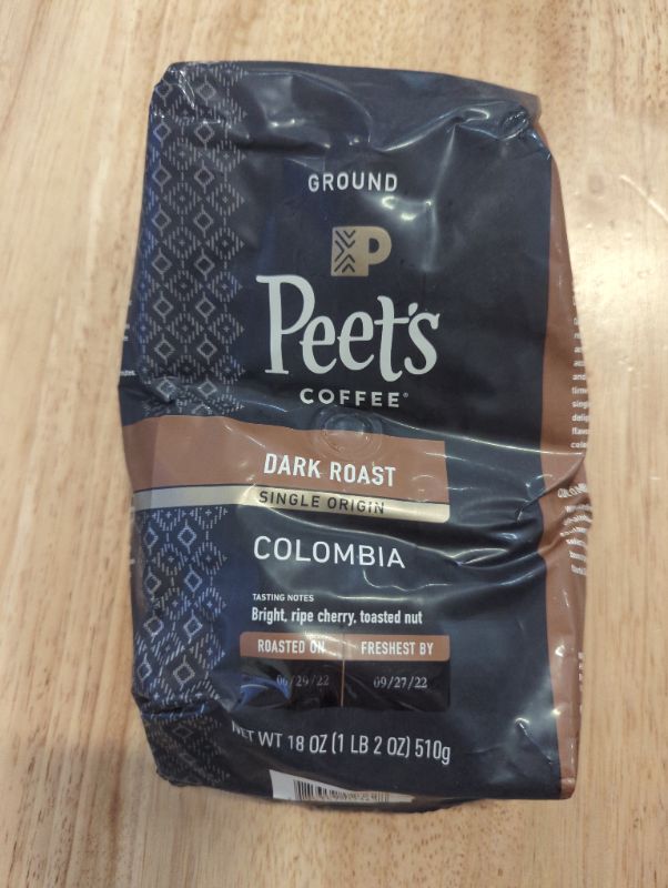 Photo 2 of Peet's Coffee, Dark Roast Ground Coffee - Single Origin Colombia 18 Ounce Bag