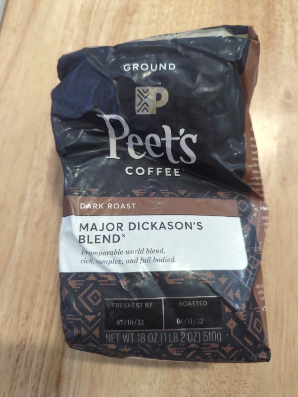 Photo 2 of Peet's Coffee, Dark Roast Ground Coffee - Major Dickason's Blend 18 Ounce Bag Major Dickason's 18 Ounce (Pack of 1)