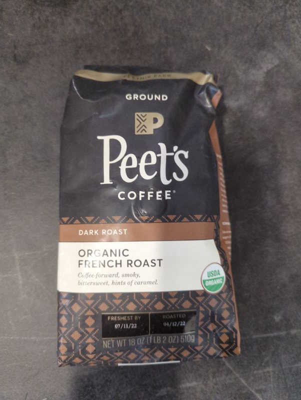 Photo 2 of Peet's Coffee Organic French Roast, Dark Roast Ground Coffee, 18 oz Bag