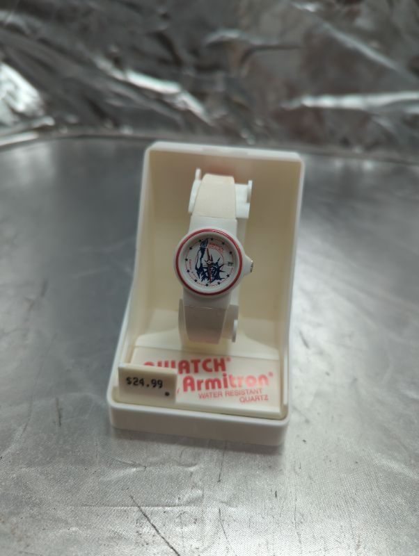 Photo 1 of Awatch by Armitron - Water Resistant Quartz - Watch - White Band, Statue of Liberty