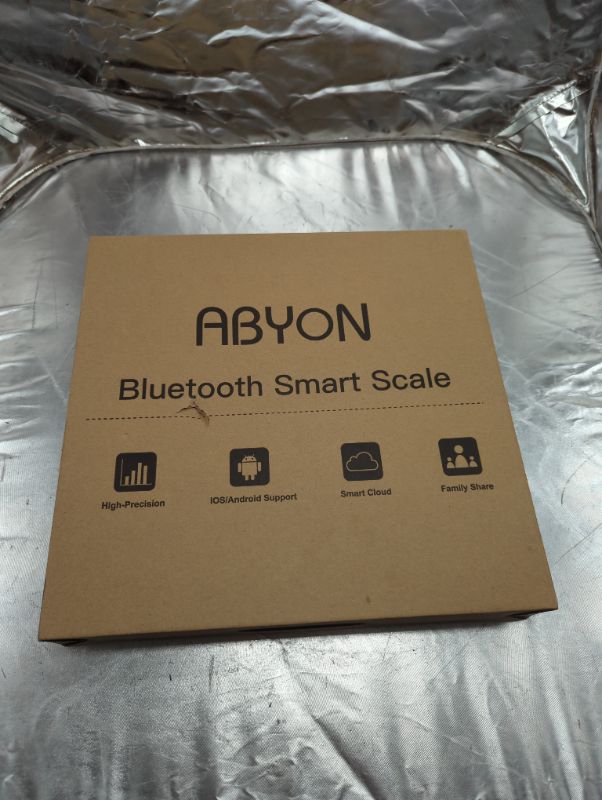 Photo 2 of ABYON Bluetooth Smart Bathroom Scale for Body Weight Digital Body Fat Scale,Auto Monitor Body Weight,Fat,BMI,Water, BMR, Muscle Mass with Smartphone APP,Fitness Health Scale 11.81x11.81 Inch (Pack of 1)