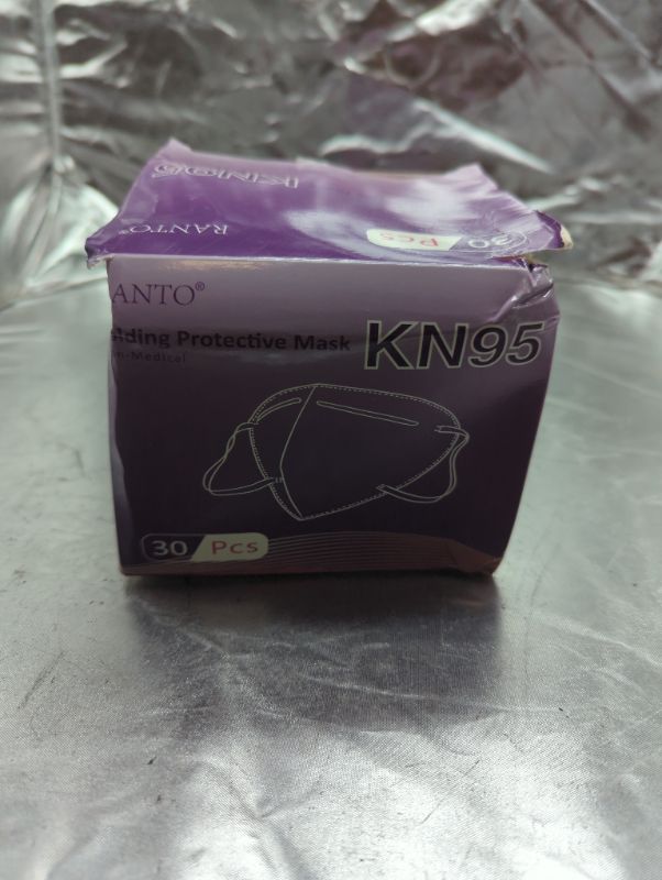 Photo 2 of KN95 Face Masks, Packs of 30, 5-Ply Breathable and Comfortable Safety Mask, Filter Efficiency Over 95%, Protective Cup Dust Masks Against PM2.5 (Black Mask)
