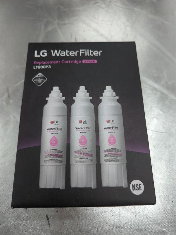 Photo 2 of LG Water Filter - Replacement Catridge 3 Pack - LT800P3