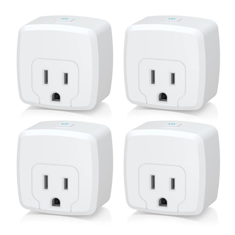 Photo 1 of HBN Smart Plug Mini 15A, WiFi Smart Outlet Works with Alexa, Google Home Assistant, Remote Control with Timer Function, No Hub Required, ETL Certified, 2.4G WiFi Only, 4-Pack 4 Pack