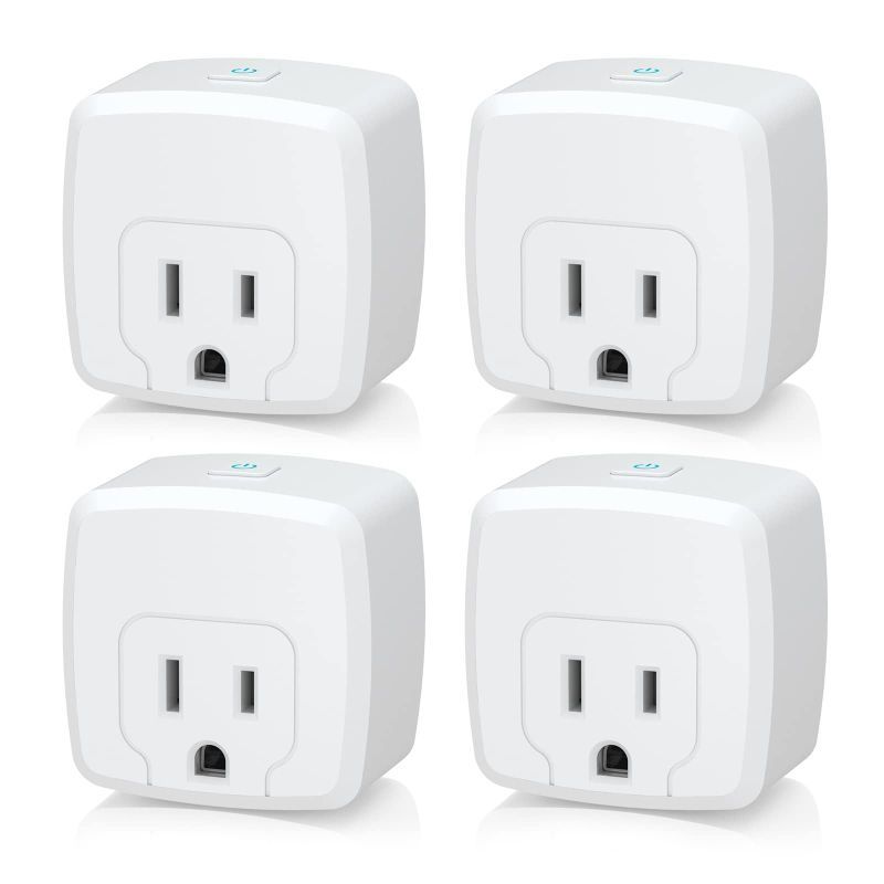 Photo 1 of HBN Smart Plug Mini 15A, WiFi Smart Outlet Works with Alexa, Google Home Assistant, Remote Control with Timer Function, No Hub Required, ETL Certified, 2.4G WiFi Only, 4-Pack 4 Pack