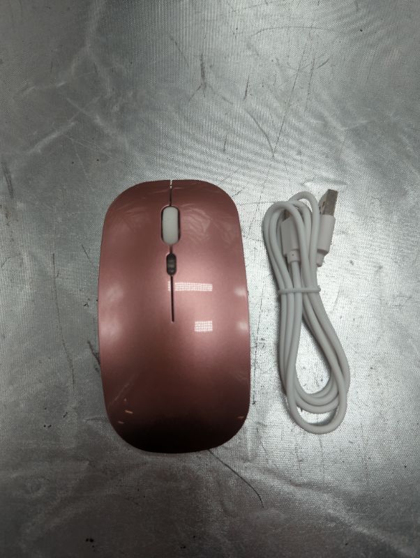 Photo 2 of Bluetooth Mouse for iPad Pro iPad Air Rechargeable Bluetooth Wireless Mouse for MacBook pro MacBook Air Mac Laptop Chromebook Windows Notebook MacBook HP PC DELL (Pink)
