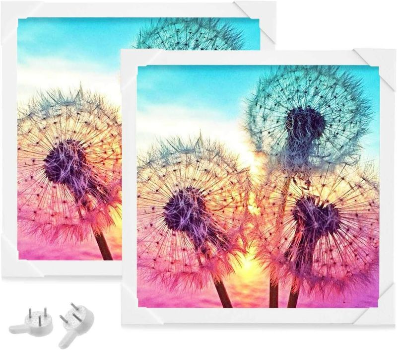 Photo 1 of 10 x 10 in DIY Diamond Painting Frames, Gem Art Frames, Diamond Art Accessories, Art Frames for Wall Decor or Table Top Display Compatible with 30x30cm Canvas 2Pack White by ALBK
